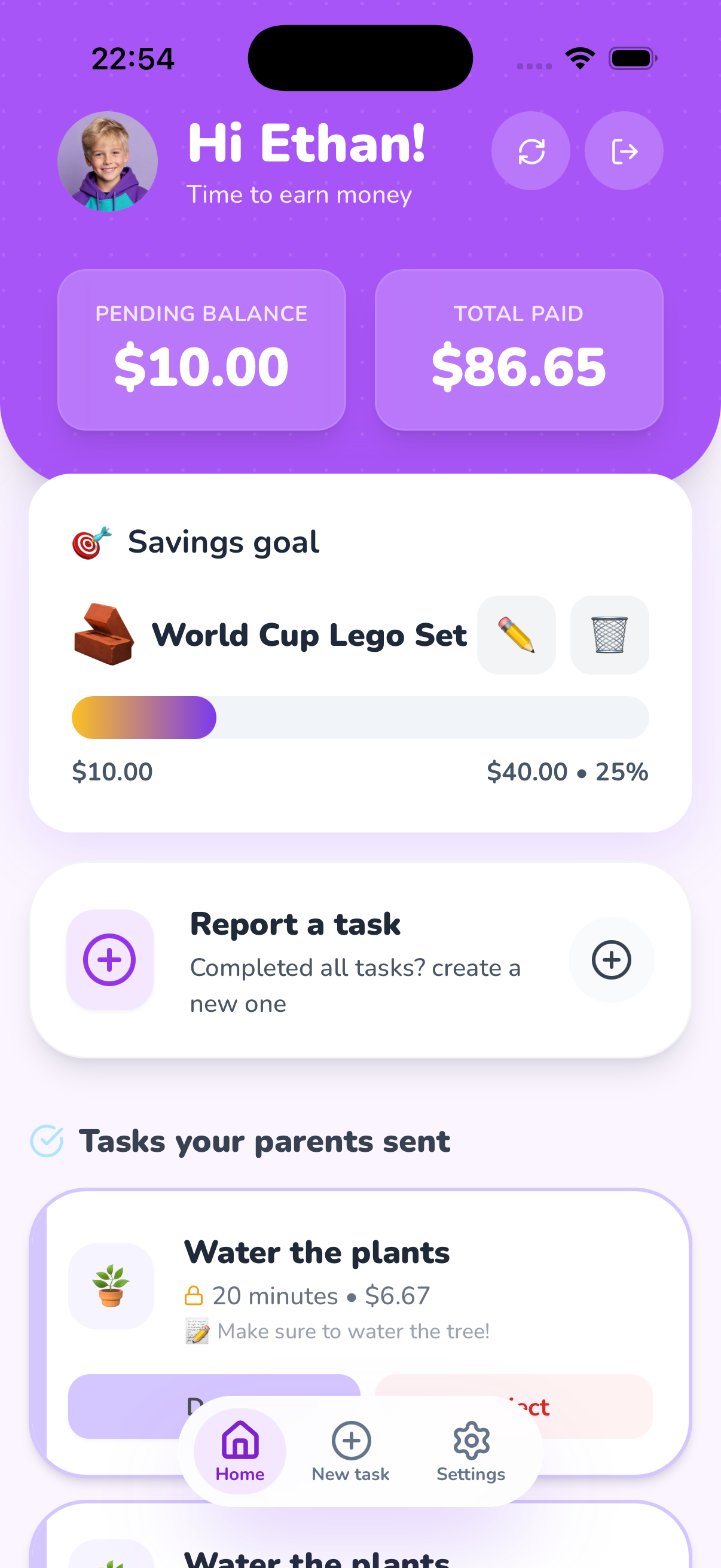 Taskids App Screen 2